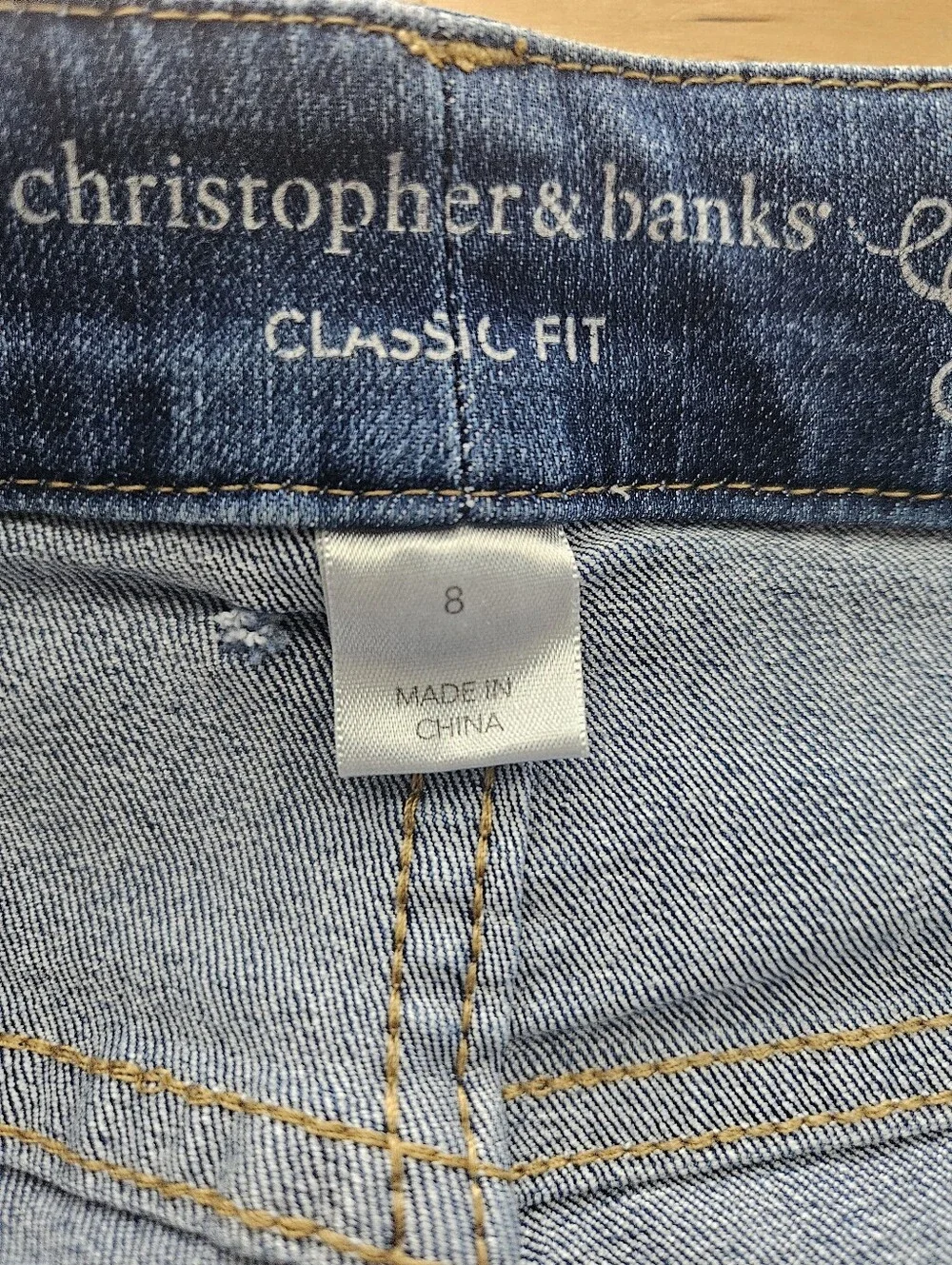 Christopher & Banks Lot Of 2 Women Straight Leg Jeans Sz 8 Casual Mature Classic